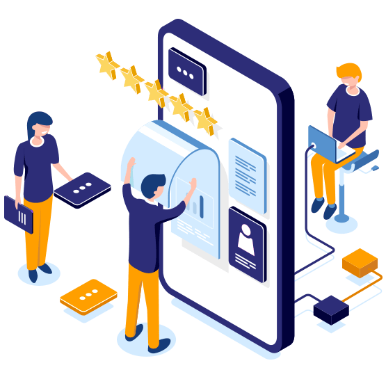 Mobile app development illustration